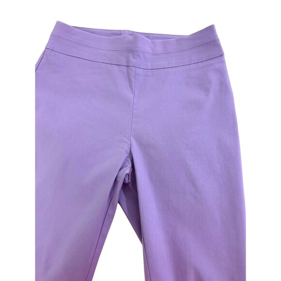 New York & Company Womens Ankle Pants Lavender S Stretch Pull On Tapered Casual - Picture 10 of 12
